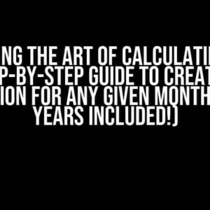 Mastering the Art of Calculating Days: A Step-by-Step Guide to Creating a Function for Any Given Month (Leap Years Included!)